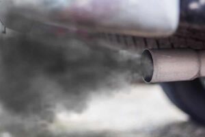 Airplane engine polluting the atmoshere. We offer heavy metal toxicity tests