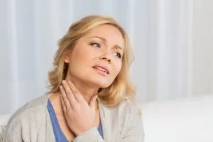 Woman with thyroid condition, in need of lifeworks treatments