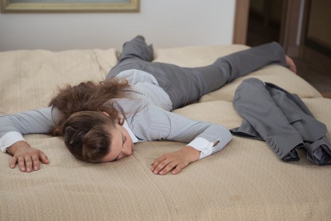 Woman suffering from exhaustion