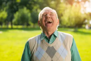 Happy elderly man who recovered from lyme disease in just 4 weeks