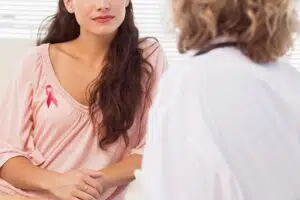 Patient speaking with a doctor
